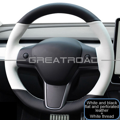 2022 Prilagođena pletena navlaka za volan automobila za Tesla Model 3 Model y 100% pristajanje, elegantna moda, mekana protuklizna unutrašnjost automobila