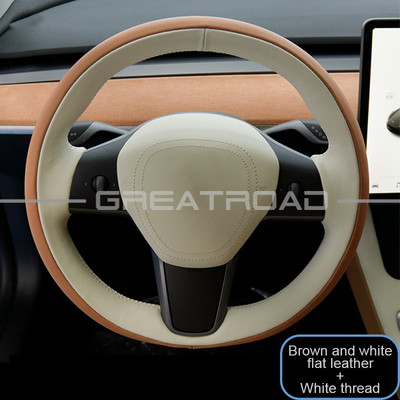 2022 Prilagođena pletena navlaka za volan automobila za Tesla Model 3 Model y 100% pristajanje, elegantna moda, mekana protuklizna unutrašnjost automobila