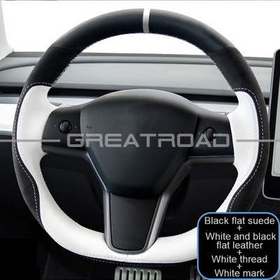 2022 Prilagođena pletena navlaka za volan automobila za Tesla Model 3 Model y 100% pristajanje, elegantna moda, mekana protuklizna unutrašnjost automobila