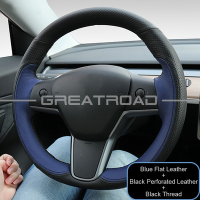 2022 Prilagođena pletena navlaka za volan automobila za Tesla Model 3 Model y 100% pristajanje, elegantna moda, mekana protuklizna unutrašnjost automobila