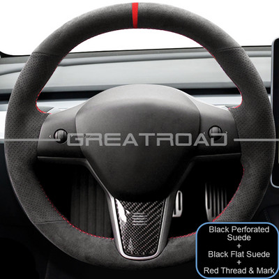 2022 Prilagođena pletena navlaka za volan automobila za Tesla Model 3 Model y 100% pristajanje, elegantna moda, mekana protuklizna unutrašnjost automobila