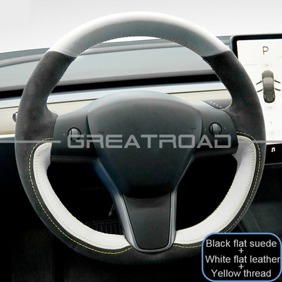 2022 Prilagođena pletena navlaka za volan automobila za Tesla Model 3 Model y 100% pristajanje, elegantna moda, mekana protuklizna unutrašnjost automobila