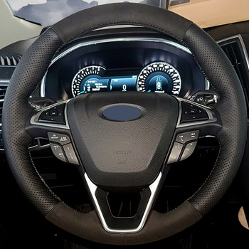 Προσαρμόστε DIY κάλυμμα τιμονιού αυτοκινήτου για Ford Fusion Mondeo 2013-2014 EDGE 2015-2016 Εσωτερικό αυτοκινήτου