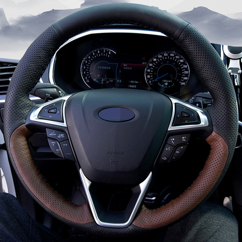 Personalizați capacul volanului auto pentru Ford Fusion Mondeo 2013-2014 EDGE 2015-2016 Interior auto