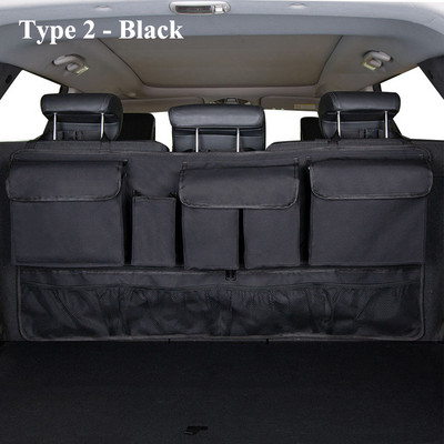Organizer μπαγκαζιέρα αυτοκινήτου πολλαπλών χρήσεων Oxford Automobile Seat Organizer Ρυθμιζόμενη τσάντα αποθήκευσης πίσω καθίσματος Μεγάλη χωρητικότητα για SUV MPV