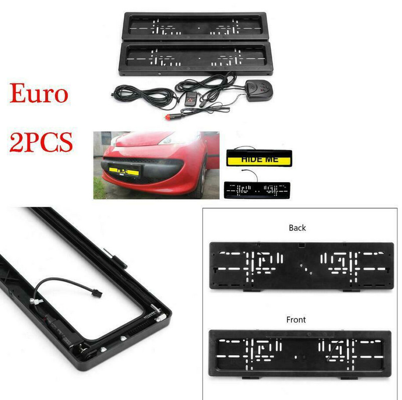 2 vnt/komplektas automobilio valstybinio numerio rėmelis valstybinio numerio laikiklis tinka ES universalaus automobilio numerio roletams