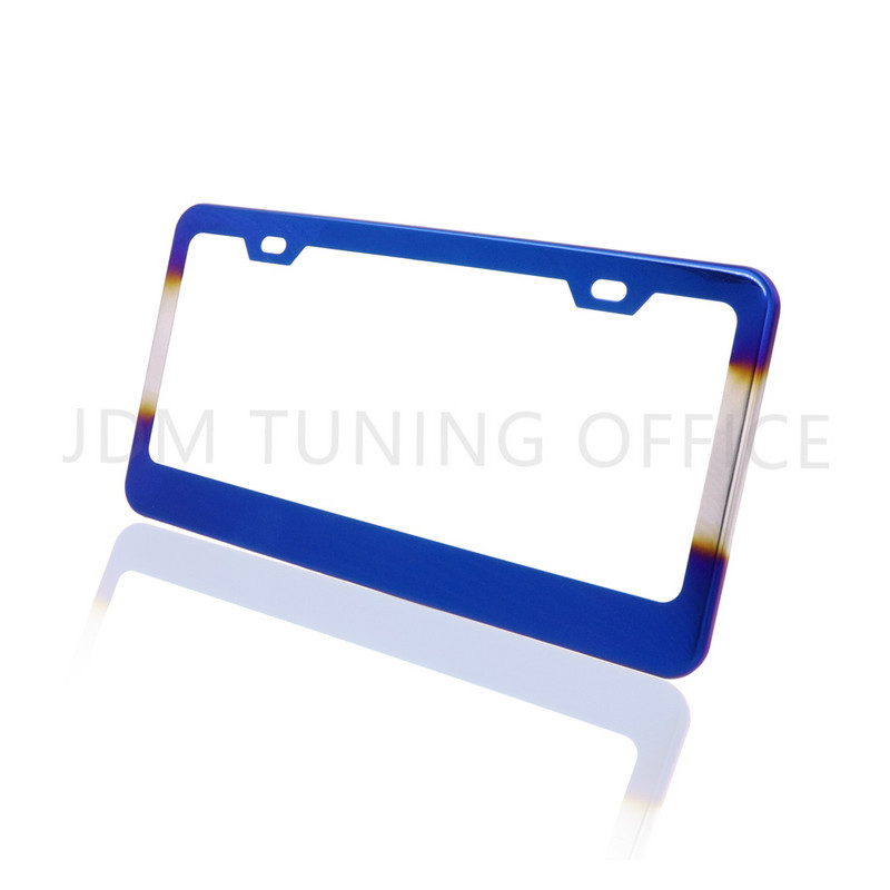 Suport universal pentru cadru pentru plăcuță de înmatriculare auto Din aliaj de aluminiu Suport pentru plăcuță de înmatriculare albastru ars Accesoriu auto pentru automobile