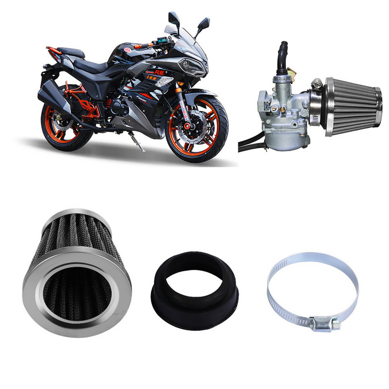Univerzális motorkerékpár levegőszűrő motorkerékpár karburátor levegő beszívó cső gombafej 35mm-60mm csere