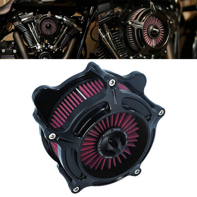 Filtru negru mat RSD pentru turbina de aer pentru motociclete Harley Sportster XL Touring Softail Dyna EVO & Twin Cam Fatboy FXDLS