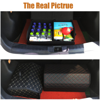 Многофункционален сгъваем органайзер за багажник за кола с капак Преносима чанта за съхранение на кола Органайзер за багажник за кола
