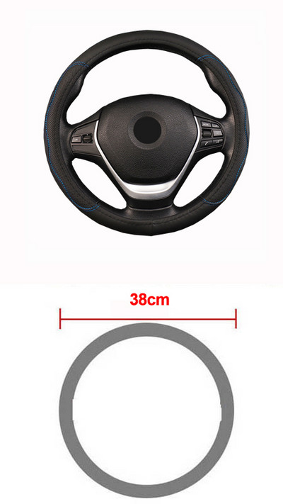 Automobilinis sunkvežimis iš PU odos įspaustas vairo dangtis vairas skirtas auto skersmenims 36 38 40 42 45 47 50 CM 7 dydžiai pasirinkti