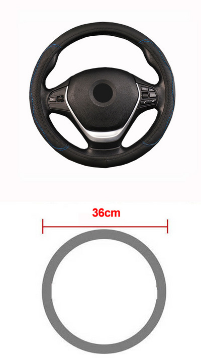 Automobilinis sunkvežimis iš PU odos įspaustas vairo dangtis vairas skirtas auto skersmenims 36 38 40 42 45 47 50 CM 7 dydžiai pasirinkti