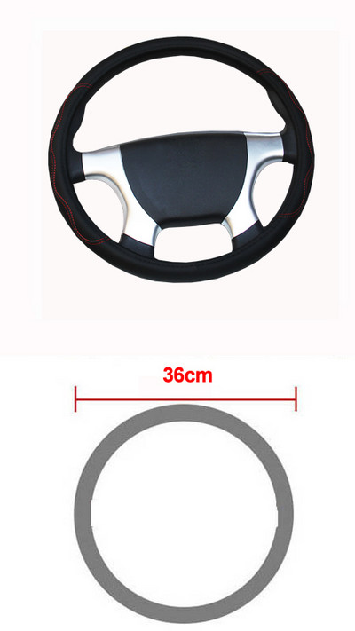 Automobilinis sunkvežimis iš PU odos įspaustas vairo dangtis vairas skirtas auto skersmenims 36 38 40 42 45 47 50 CM 7 dydžiai pasirinkti