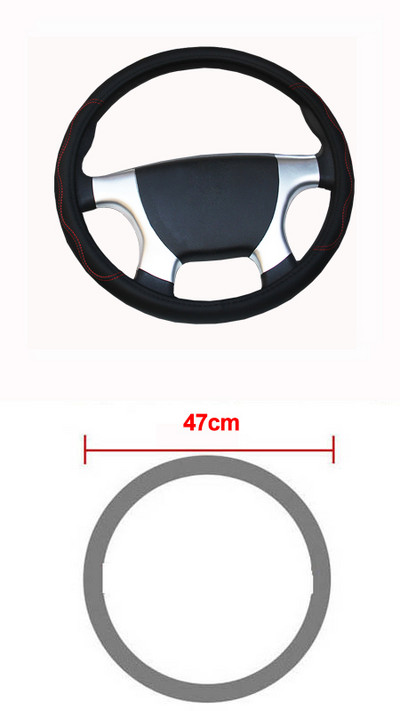 Automobilinis sunkvežimis iš PU odos įspaustas vairo dangtis vairas skirtas auto skersmenims 36 38 40 42 45 47 50 CM 7 dydžiai pasirinkti