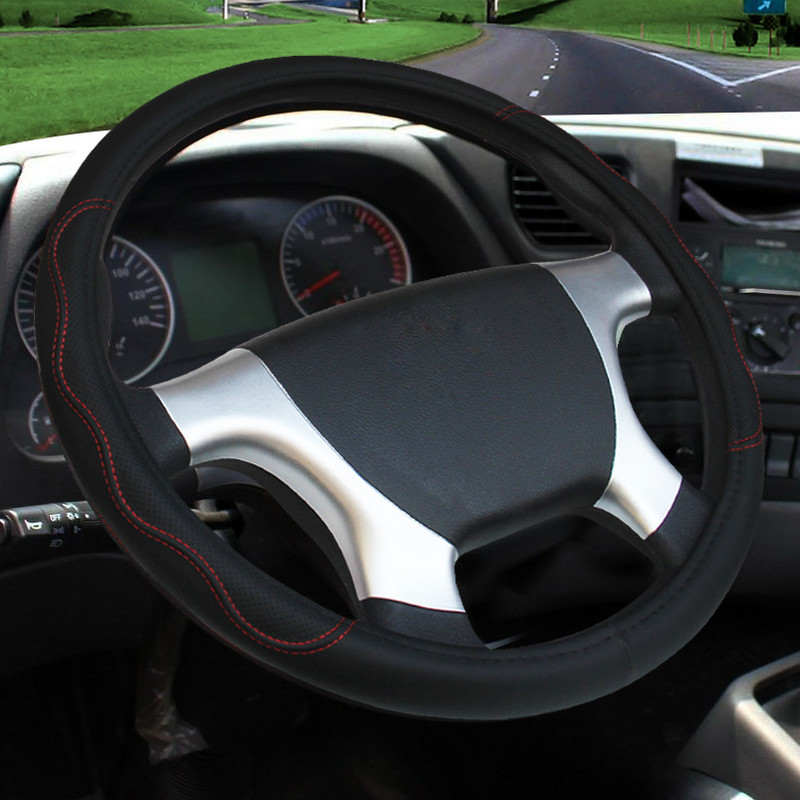 Automobilinis sunkvežimis iš PU odos įspaustas vairo dangtis vairas skirtas auto skersmenims 36 38 40 42 45 47 50 CM 7 dydžiai pasirinkti