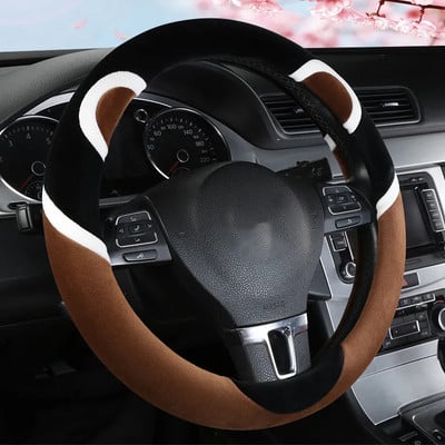 Automobilska ženska navlaka za volan pletenica na volanu panda kratka baršunasta zimska toplina i protukliznost slatki detalji interijera