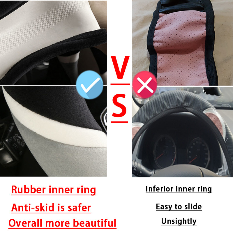 Automobilska ženska navlaka za volan pletenica na volanu panda kratka baršunasta zimska toplina i protukliznost slatki detalji interijera