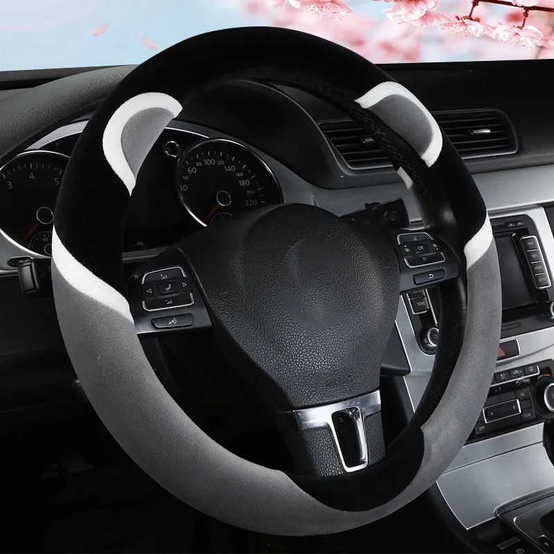 Automobilska ženska navlaka za volan pletenica na volanu panda kratka baršunasta zimska toplina i protukliznost slatki detalji interijera
