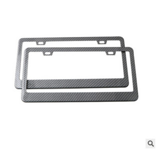 2PCS Univerzalni okvir registarske pločice Plastični nosač okvira registarske pločice od karbonskih vlakana sa standardnim kompletom vijaka