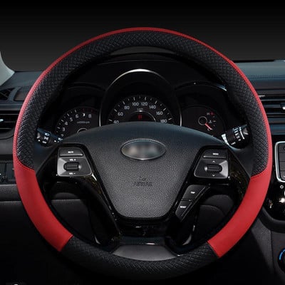 Bőr autó kormánykerék burkolat Belső részletek volante Kia K2 K3 K4 K5 K3S KX1 KX3 KX5 KX7 picanto Soul Auto Tartozékok