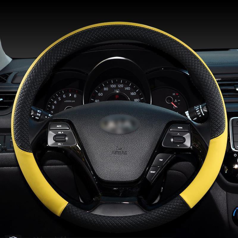 Bőr autó kormánykerék burkolat Belső részletek volante Kia K2 K3 K4 K5 K3S KX1 KX3 KX5 KX7 picanto Soul Auto Tartozékok