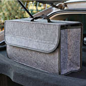 Organizator portabil de depozitare a portbagajului mașinii pentru depozitarea interiorului mașinii, cutie de depozitare pliabilă din pânză din pâslă, cutie pentru mașină