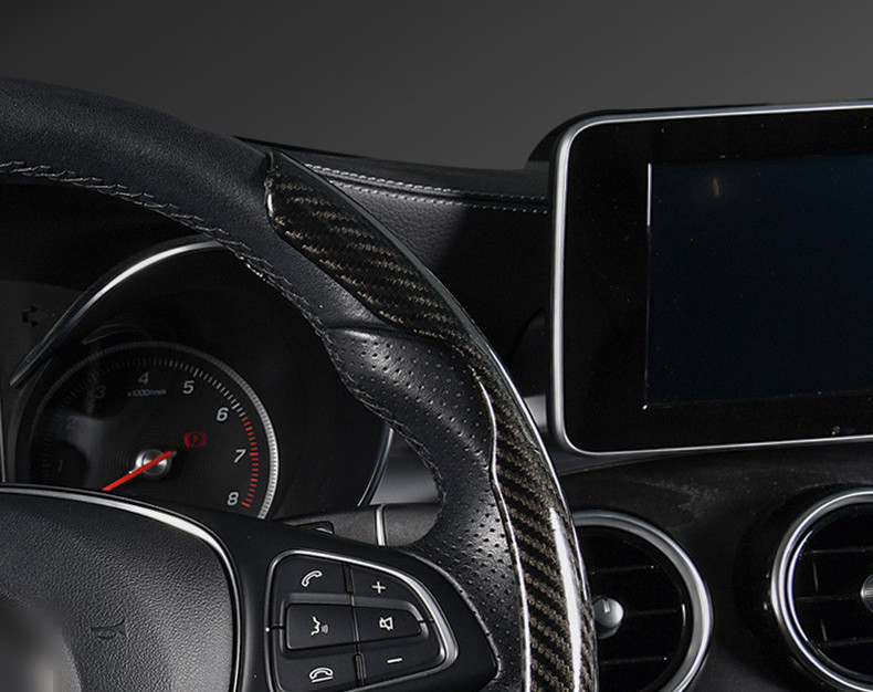 Naujas automobilio vairo dangtelis 38cm 15 colių bendras anglies pluošto silikoninis vairo dangtelis neslystantis priedai