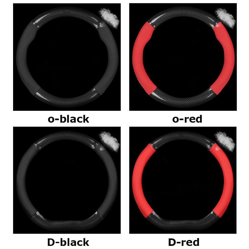 Kožený poťah na volant MIDOON z uhlíkových vlákien pre Škoda Octavia, Kodiaq, Rapid, Fabia, Yeti, Karoq
