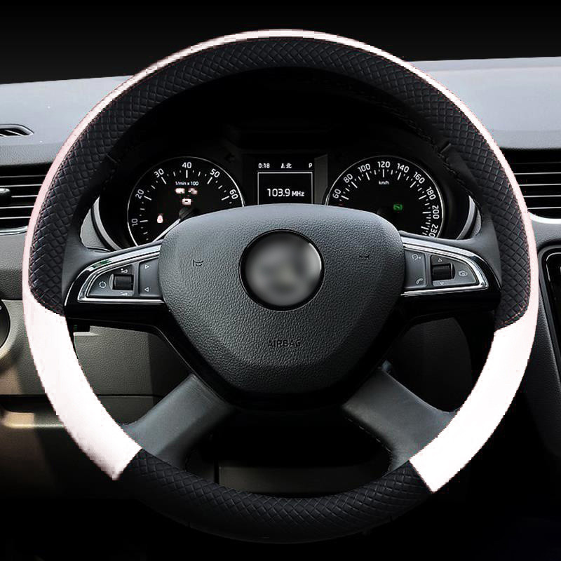 Bőr autó kormánykerék burkolat kormánykerék zsinór Csúszásgátló Skoda Rapid Spaceback autó belső Kiegészítők részletek