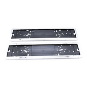 2 bucăți cadru pentru plăcuță de înmatriculare, rame universale de protecție din oțel inoxidabil, suport pentru piese de fixare, potrivit pentru Europa, Rusia