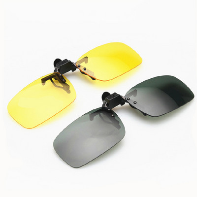 1Pc Car Night Safety Driving Glasses Clip σε γυαλιά ηλίου για άνδρες Γυναικεία γυαλιά νυχτερινής όρασης Αντιθαμβωτικά γυαλιά οδήγησης γυαλιά ηλίου