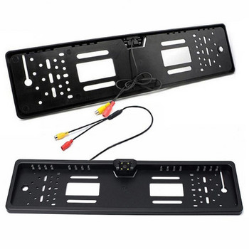 12V пластмасова рамка за регистрационни табели с камера за рамка за регистрационни табели на европейски автомобили, задно виждане, резервна камера за нощно виждане