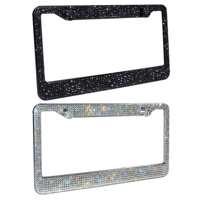 1 vnt Car Bling Crystal valstybinio numerio rėmo puošmena Prabangi rankų darbo kalnų krištolinio akmens rėmo plokštė, tinkanti JAV modeliui