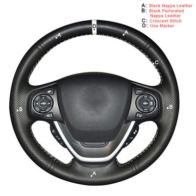 Impletitură automată pe capacul volanului pentru Honda Freed Hand Cusut Husa volanului mașinii Accesorii de interior pentru stilul mașinii