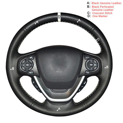 Impletitură automată pe capacul volanului pentru Honda Freed Hand Cusut Husa volanului mașinii Accesorii de interior pentru stilul mașinii