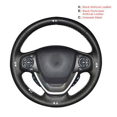 Impletitură automată pe capacul volanului pentru Honda Freed Hand Cusut Husa volanului mașinii Accesorii de interior pentru stilul mașinii