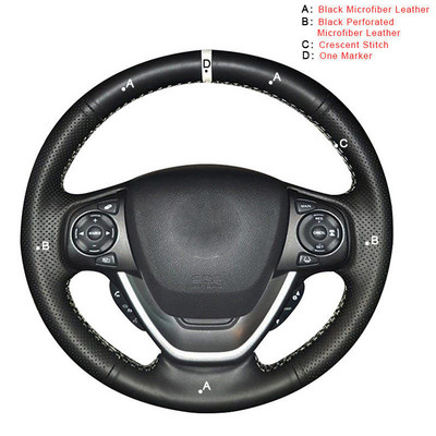 Impletitură automată pe capacul volanului pentru Honda Freed Hand Cusut Husa volanului mașinii Accesorii de interior pentru stilul mașinii