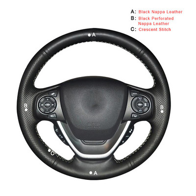 Impletitură automată pe capacul volanului pentru Honda Freed Hand Cusut Husa volanului mașinii Accesorii de interior pentru stilul mașinii