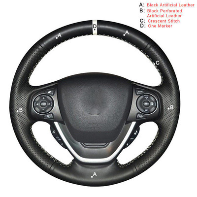 Impletitură automată pe capacul volanului pentru Honda Freed Hand Cusut Husa volanului mașinii Accesorii de interior pentru stilul mașinii