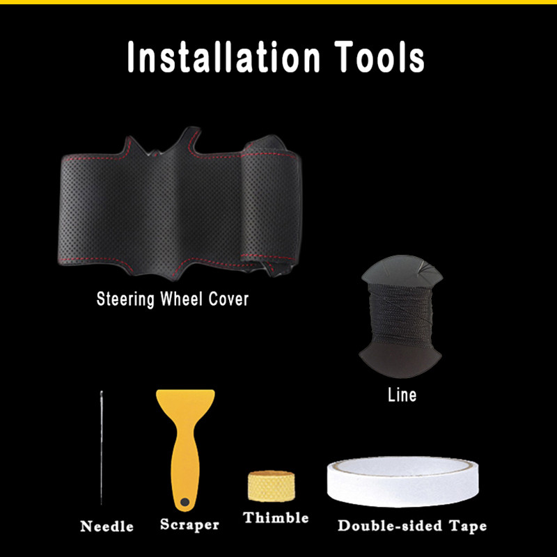 Impletitură automată pe capacul volanului pentru Honda Freed Hand Cusut Husa volanului mașinii Accesorii de interior pentru stilul mașinii