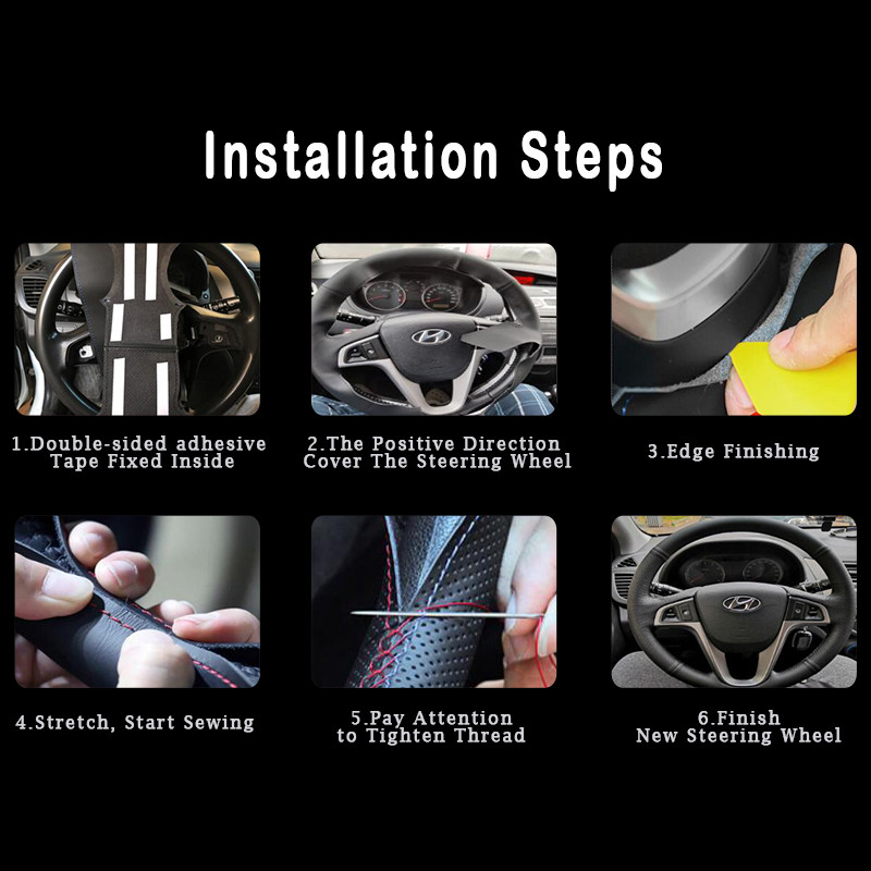 Impletitură automată pe capacul volanului pentru Honda Freed Hand Cusut Husa volanului mașinii Accesorii de interior pentru stilul mașinii