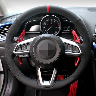 Husă pentru volan auto , neagră, anti-alunecare, pentru Mazda 3 Axela 2017-2018 Mazda 6 Atenza CX-3 CX-5 CX-9 Accesorii