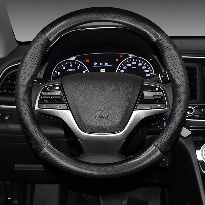 Be kvapo Super plonas universalus vairo dangtelis Natūrali oda anglies pluoštas 38cm 36cm D formos vasaros nugalėtojas vyras, vyras