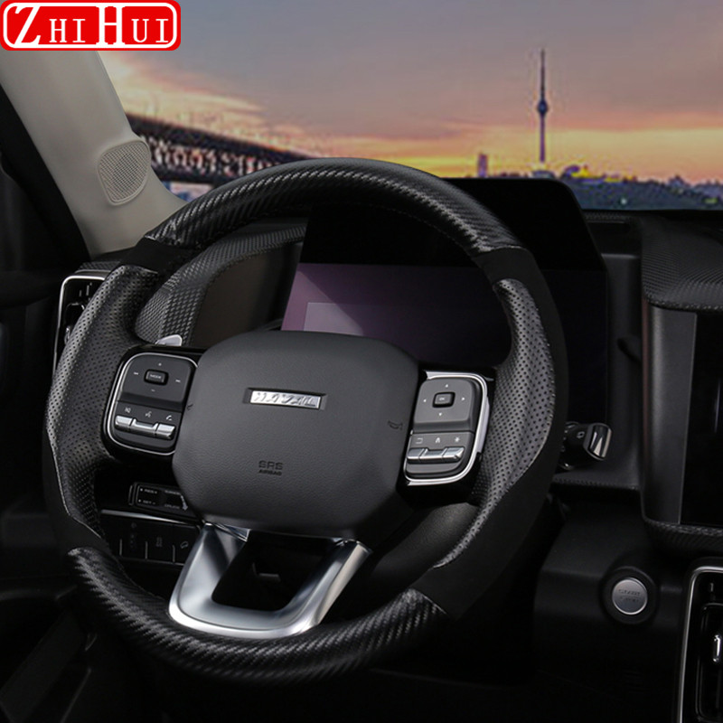 GWM Haval Dargo 2021 2022 Car Stylinghez, kézzel varrott csúszásmentes bőr kormányburkolat belső módosítási tartozékokhoz