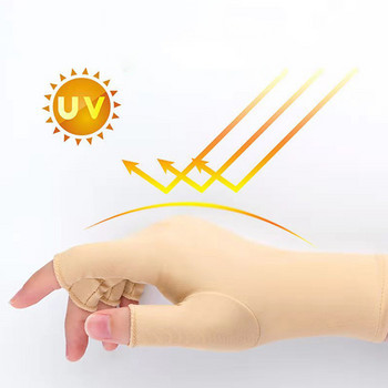 1 ζεύγος καινούργια μαλακά και ελαφριά γάντια προστασίας από την υπεριώδη ακτινοβολία χωρίς δάχτυλα Προστασία από υπεριώδη ακτινοβολία LED Λάμπα LED Στεγνωτήριο νυχιών Ελαφρύ εργαλείο One Size