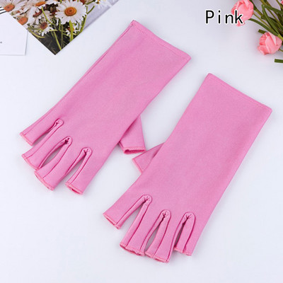 1 par novih mekih i laganih rukavica bez prstiju za zaštitu od UV zračenja UV zaštita LED svjetiljka za sušenje noktiju Svjetlosni alat Jedna veličina