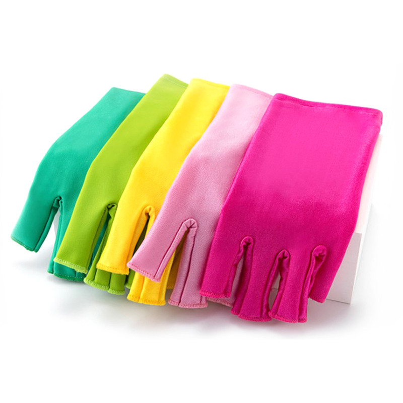 1 par novih mekih i laganih rukavica bez prstiju za zaštitu od UV zračenja UV zaštita LED svjetiljka za sušenje noktiju Svjetlosni alat Jedna veličina