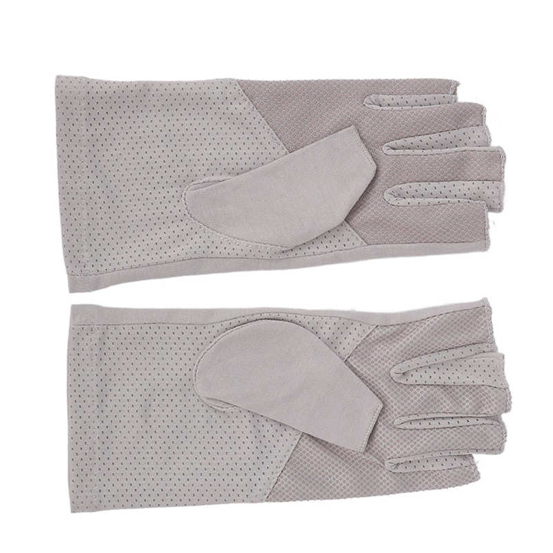 Ръкавици за маникюр UV защита Разтегливи дишащи влакна без пръсти Памучни ръкавици за ноктопластика Лампа за домашен салон