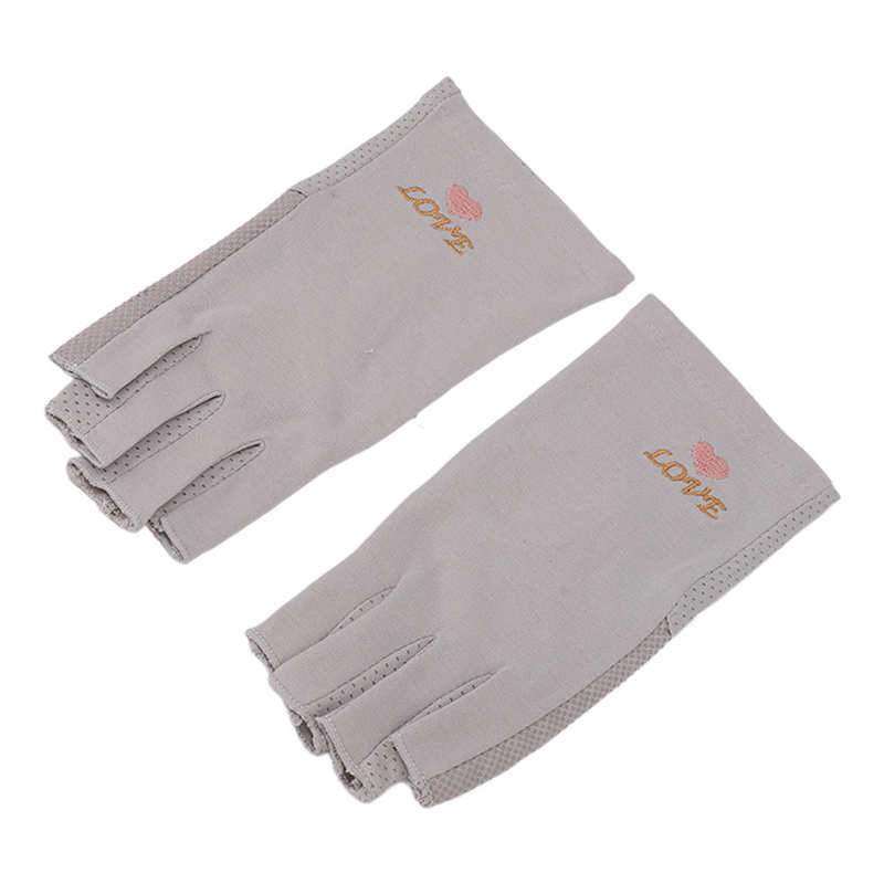 Ръкавици за маникюр UV защита Разтегливи дишащи влакна без пръсти Памучни ръкавици за ноктопластика Лампа за домашен салон