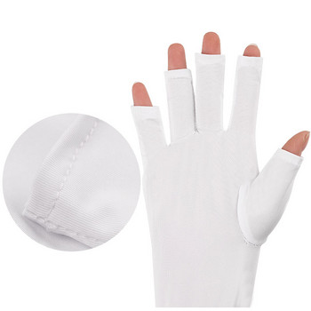 1 ζεύγος γάντια προστασίας από την υπεριώδη ακτινοβολία Anti UV Radiation Protection Gloves Protecter for Nail Art Gel UV LED Lamp Nail Dryer Manicure Salon